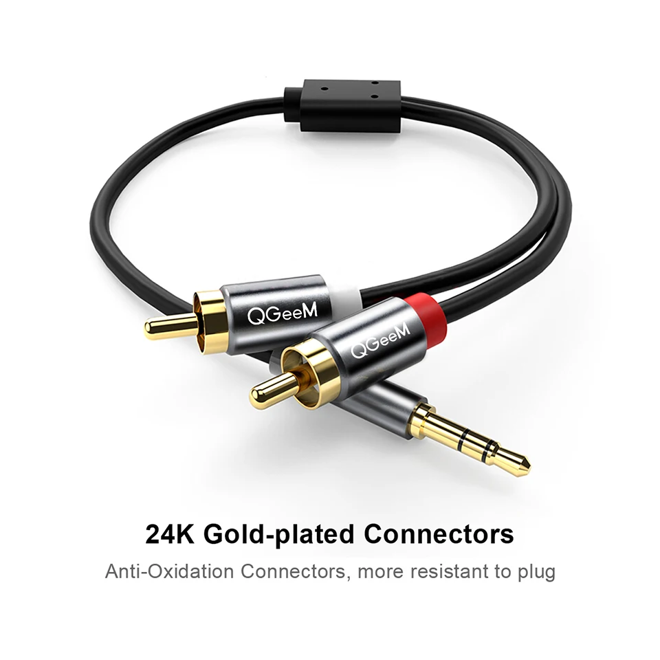 QGeeM RCA Cable 2RCA to 3.5 Au - Home Cinema Tv recension och pris